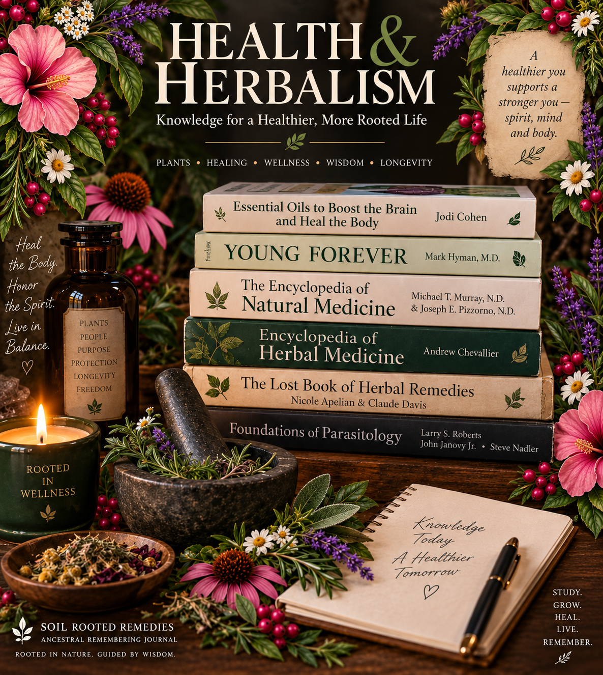 Building a Spiritual Library: Hoodoo, Rootwork, Shadow Work, Crystals & Herbal Healing