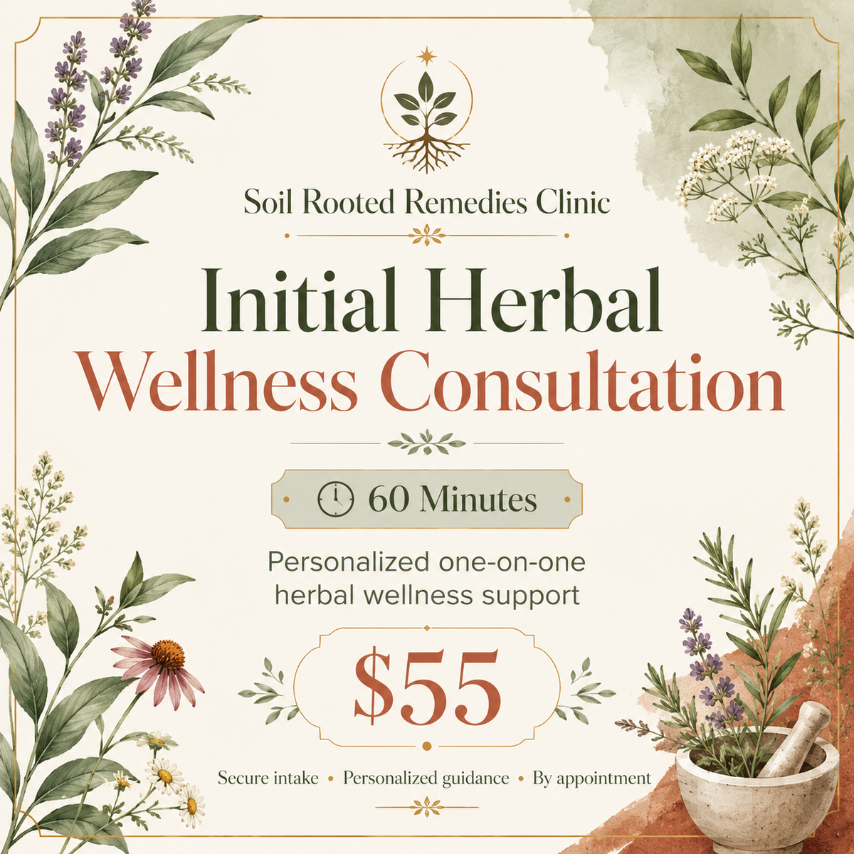Initial Herbal Wellness Consultation - 60 Minutes